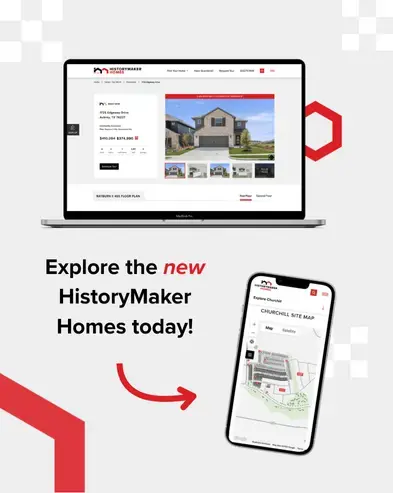 Graphic Language case study of HistoryMaker Homes